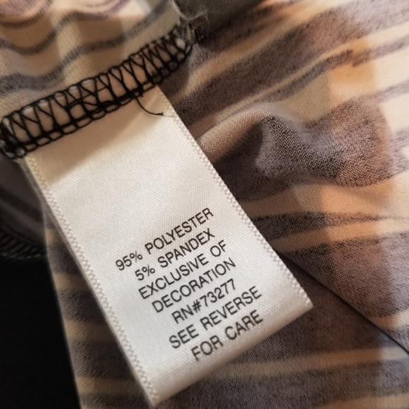 Dana Buchanan Top Blouse Womens Size Small Black Geometric Print Tunic - Picture 7 of 7